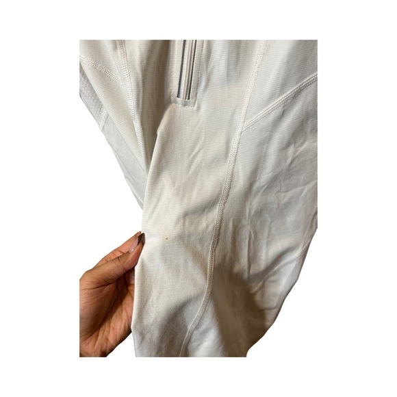Lululemon Athletica White Grey Half ZIP Pullover 6 - Picture 3 of 4